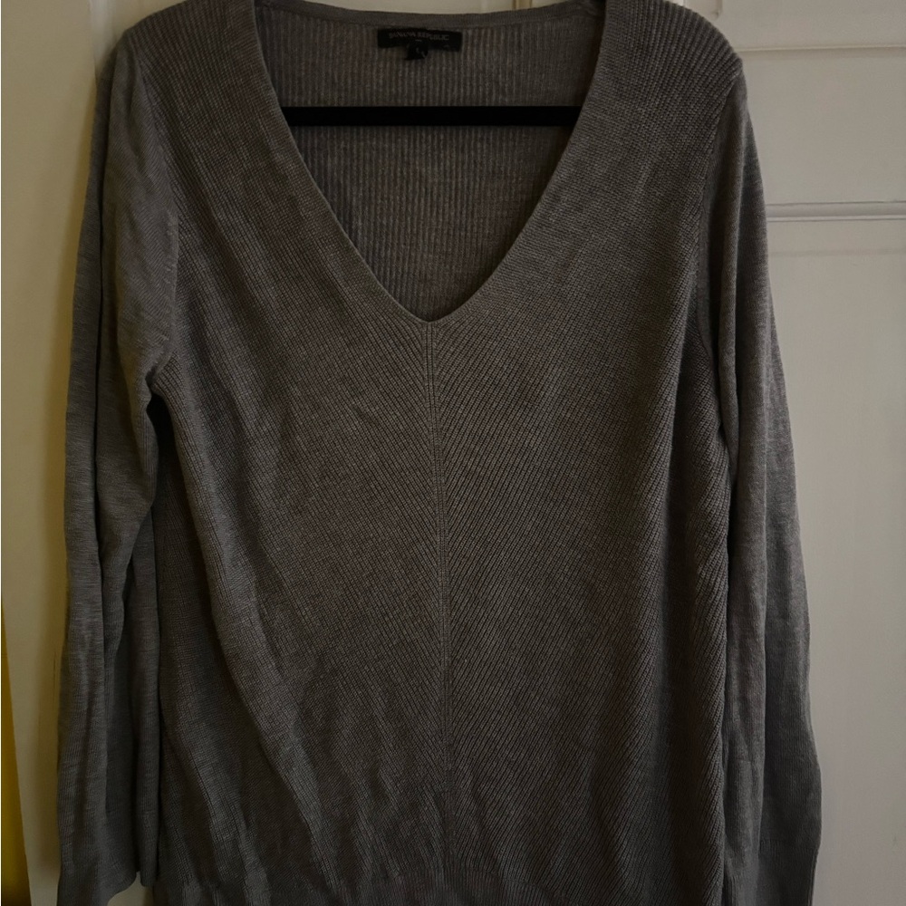 Banana Republic Charcoal Knit Sweater